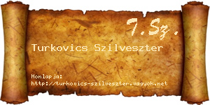 Turkovics Szilveszter névjegykártya