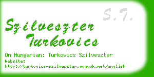 szilveszter turkovics business card